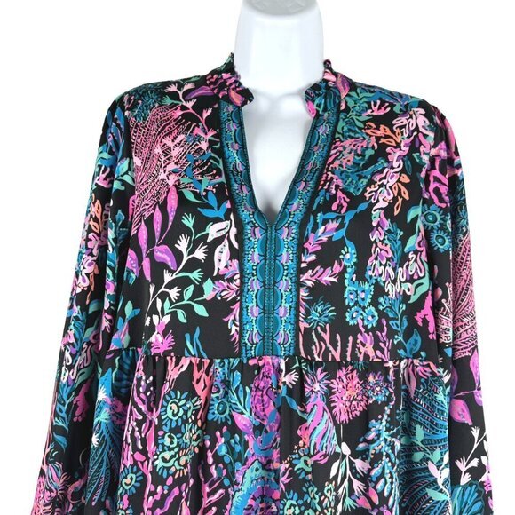 Lilly Pulitzer Arella Dress Medium Twilight Coral‎ Engineered NWT DR-1550 - Picture 3 of 11